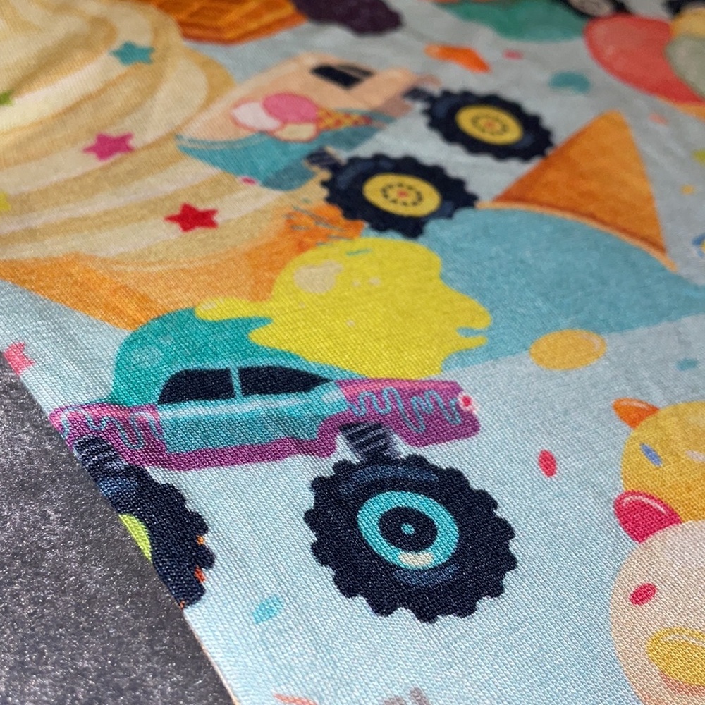 0-3 mnth Boy / Unisex Posh Peanut Monster Truck Romper Never Worn